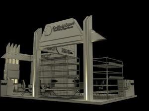 stand espositivo stand a237 Modello 3D