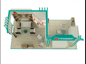 stand espositivo stand a237 Modello 3D