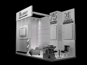 booth exhibition stand a201 3D Model