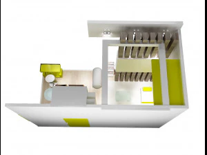 booth exhibition stand a201 3D Model