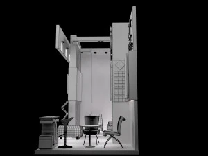 booth exhibition stand a201 3D Model