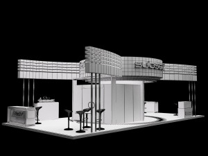 booth exhibition stand a317a 3D Model