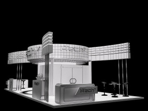 booth exhibition stand a317a 3D Model