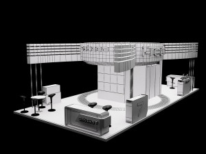 booth exhibition stand a317a 3D Model