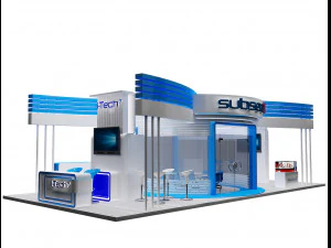 बूथ प्रदर्शनी स्टैंड a317b 3D मॉडल