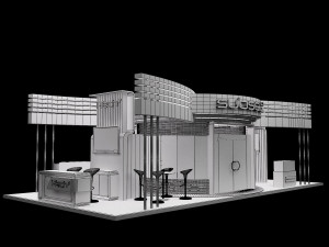 booth exhibition stand a317b 3D Model