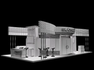 booth exhibition stand a317b 3D Model