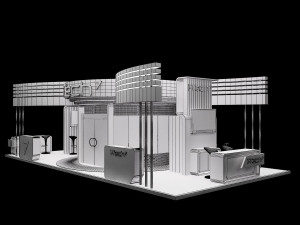 booth exhibition stand a317b 3D Model