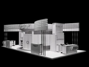 booth exhibition stand a317b 3D Model
