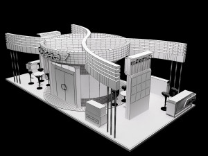 booth exhibition stand a317b 3D Model