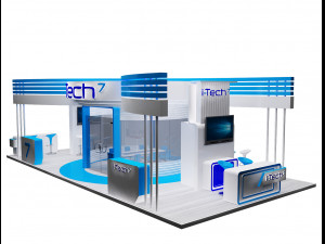 booth exhibition stand a317b 3D Model