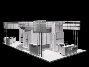 booth exhibition stand a317b 3D Model