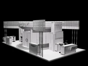 booth exhibition stand a317b 3D Model
