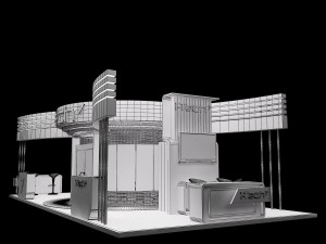 booth exhibition stand a317b 3D Model