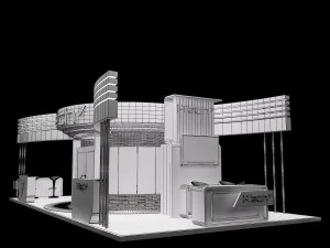 booth exhibition stand a317b 3D Model
