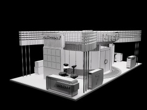 booth exhibition stand a317b 3D Model