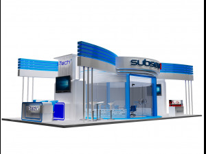 booth exhibition stand a317b 3D Model