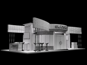 booth exhibition stand a317b 3D Model