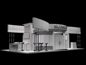 booth exhibition stand a317b 3D Model