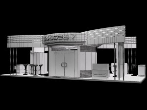 booth exhibition stand a317b 3D Model