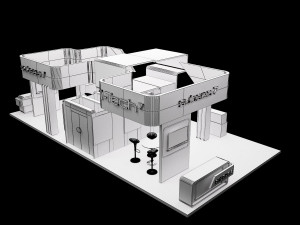 booth exhibition stand a318 3Dモデル