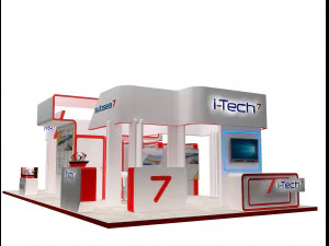 booth exhibition stand a318 3D Model