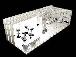 booth exhibition stand a326 3D Model