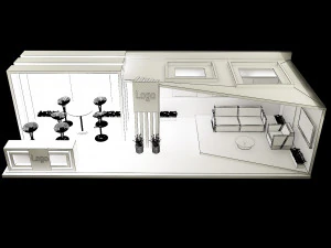 booth exhibition stand a326 3D Model