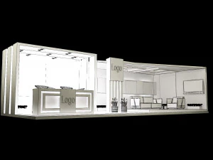 booth exhibition stand a326 3D Model