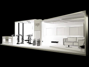 booth exhibition stand a326 3D Model