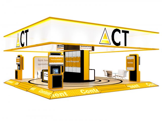 booth exhibition stand a416b Model 3D .c4d .max .obj .3ds .fbx .stl .blend 