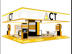 बूथ प्रदर्शनी स्टैंड a416b 3D मॉडल