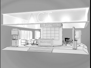 booth exhibition stand a416b Model 3D