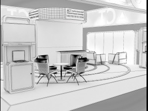 booth exhibition stand a416b Model 3D