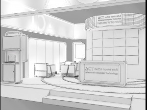 booth exhibition stand a416b Model 3D