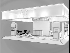 booth exhibition stand a416b 3D Model