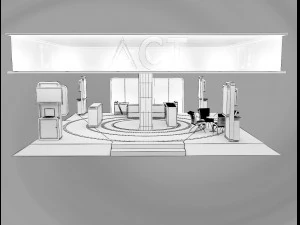 booth exhibition stand a416b 3D Model