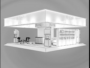 booth exhibition stand a416b Model 3D