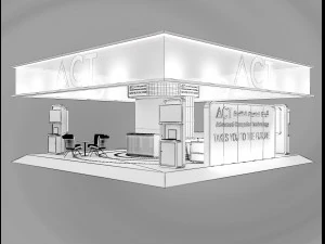 booth exhibition stand a416b 3D Model