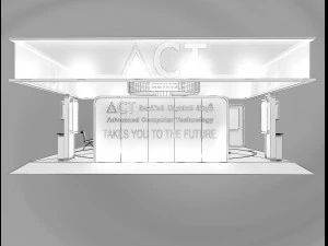 booth exhibition stand a416b 3D Model