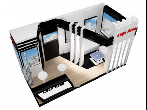 बूथ प्रदर्शनी स्टैंड a251a 3D मॉडल