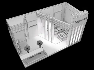 booth exhibition stand a251a 3D Model