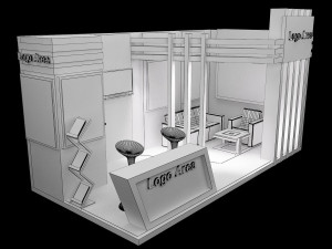 booth exhibition stand a251a 3D Model
