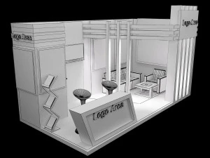 booth exhibition stand a251a 3D Model