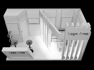 booth exhibition stand a251a 3D Model