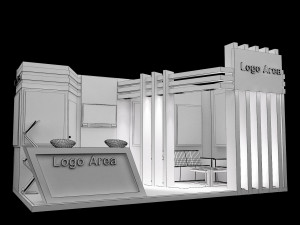 booth exhibition stand a251a 3D Model