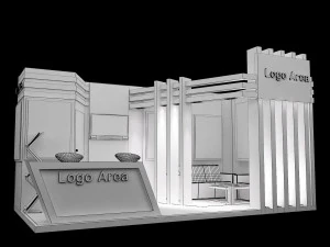 booth exhibition stand a251a 3D Model