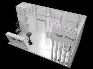 booth exhibition stand a251a 3D Model