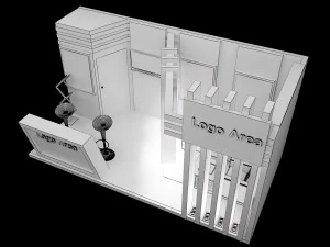 booth exhibition stand a251a 3D Model