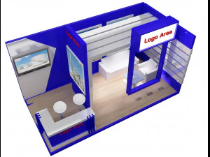 बूथ प्रदर्शनी स्टैंड a251b 3D मॉडल